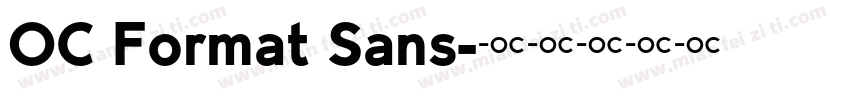 OC Format Sans字体转换